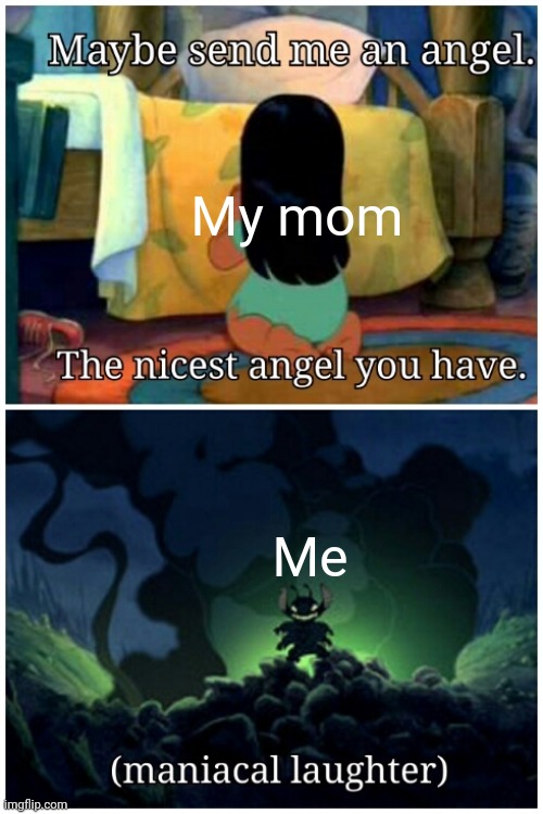 Your crazy and energy levels are extremely high for someone your size! | My mom; Me | image tagged in maniacal laughter | made w/ Imgflip meme maker