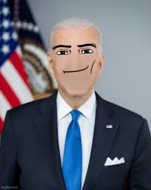 Unrealistic Beauty | image tagged in joe biden,roblox man,roblox,man,face,funny | made w/ Imgflip meme maker