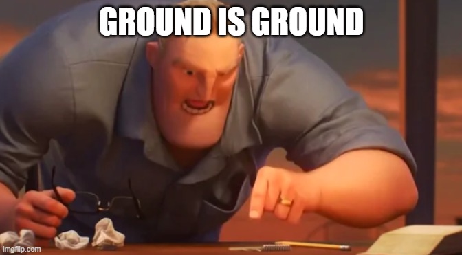 X is X | GROUND IS GROUND | image tagged in x is x | made w/ Imgflip meme maker