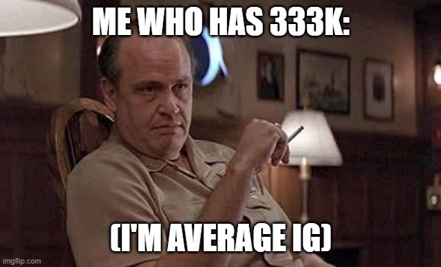 Average Russky | ME WHO HAS 333K: (I'M AVERAGE IG) | image tagged in average russky | made w/ Imgflip meme maker