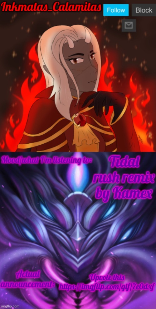 https://imgflip.com/gif/7e0dxf tittes | Tidal rush remix by Kamex; Upvote this
https://imgflip.com/gif/7e0dxf | image tagged in inkmatas_calamitas calamity endgame announcement template | made w/ Imgflip meme maker