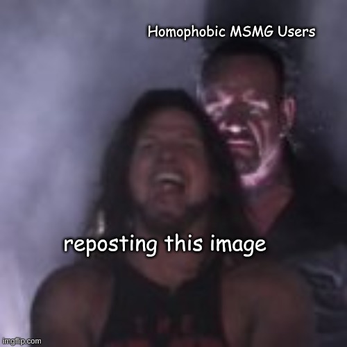 reposting this image Homophobic MSMG Users | made w/ Imgflip meme maker