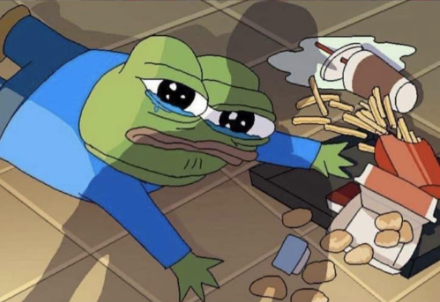 Pepe on the ground Blank Meme Template