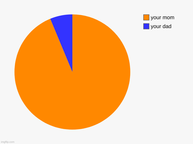 your dad, your mom | image tagged in charts,pie charts | made w/ Imgflip chart maker