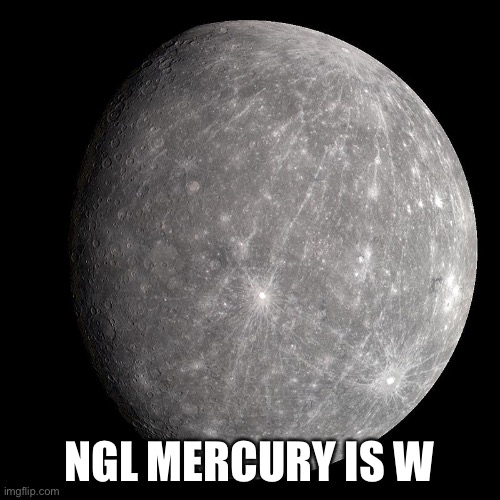 NGL MERCURY IS W | image tagged in memes | made w/ Imgflip meme maker
