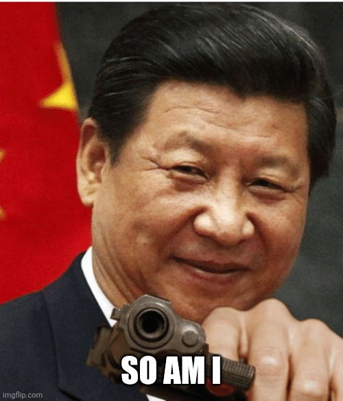 Xi Jinping | SO AM I | image tagged in xi jinping | made w/ Imgflip meme maker