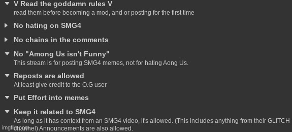 just posting this here so people will know we have rules | made w/ Imgflip meme maker