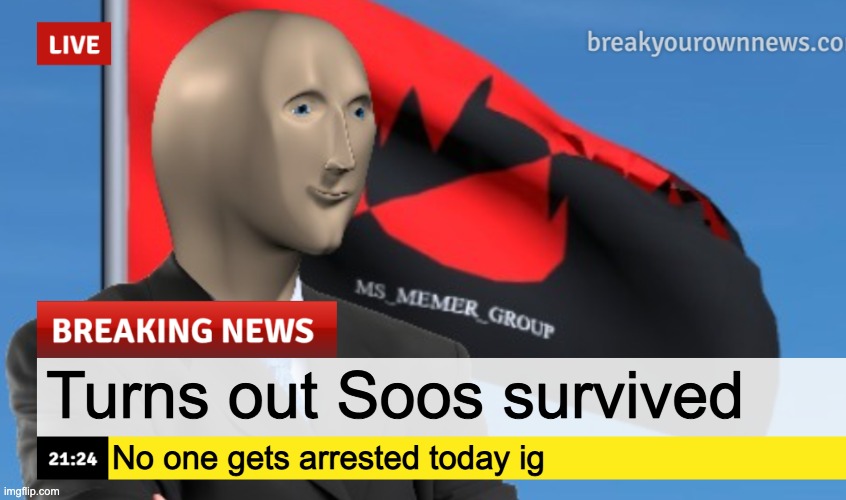 MSMG News (December 2022 edition) | Turns out Soos survived; No one gets arrested today ig | image tagged in msmg news december 2022 edition | made w/ Imgflip meme maker