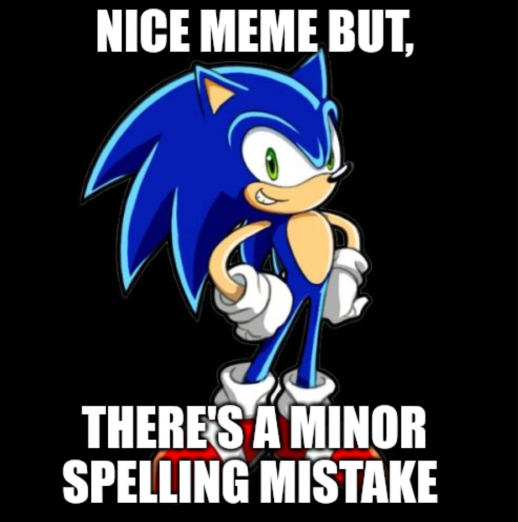 Nice meme but, there's a minor spelling mistake Memes - Imgflip