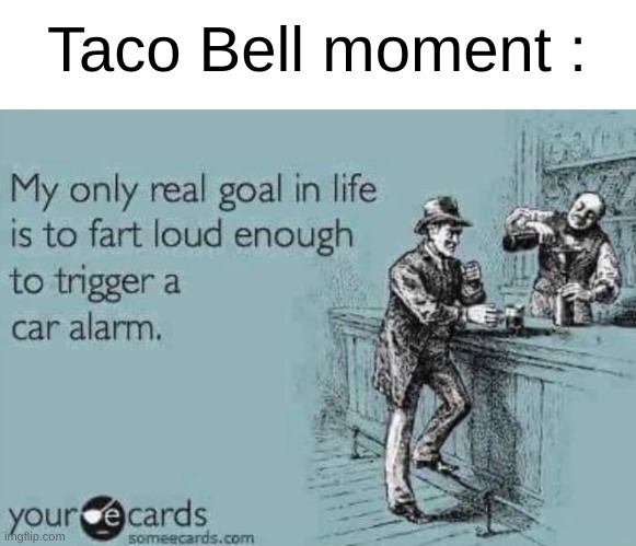 Taco bell | Taco Bell moment : | image tagged in taco bell,msmg | made w/ Imgflip meme maker