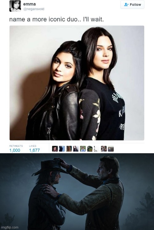 Does anyone else here play rdr2? | image tagged in name a more iconic duo | made w/ Imgflip meme maker
