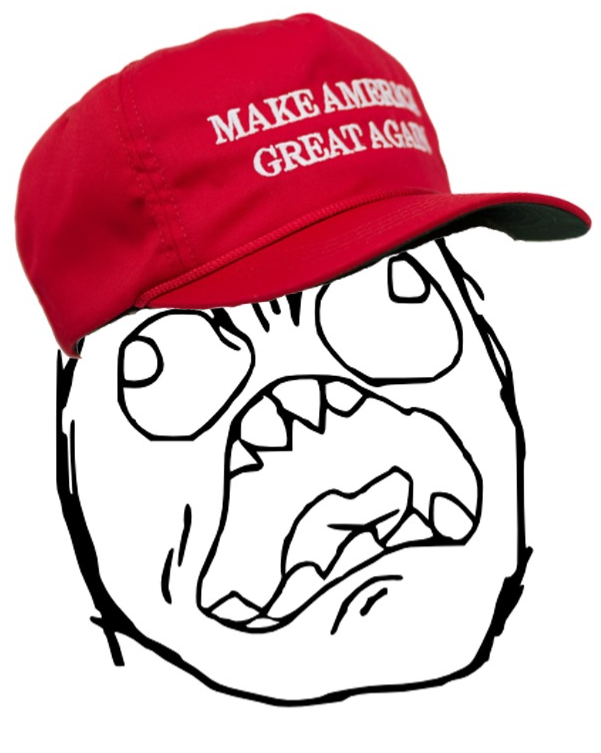High Quality MAGA angry rage face Blank Meme Template