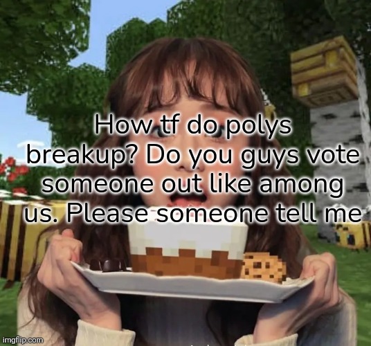 Amogus | How tf do polys breakup? Do you guys vote someone out like among us. Please someone tell me | image tagged in chuu,gay | made w/ Imgflip meme maker