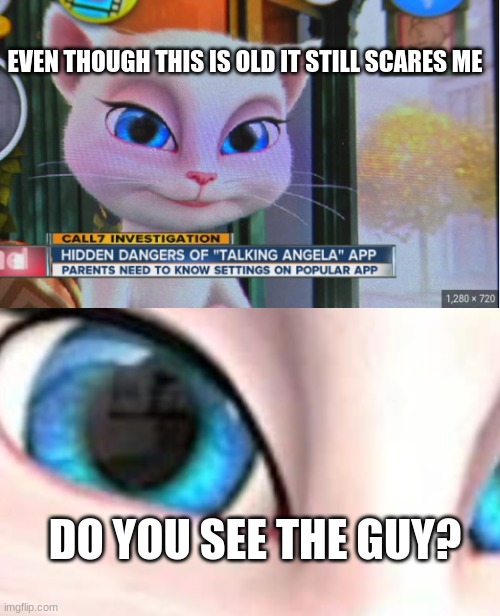 it scares me :[ | EVEN THOUGH THIS IS OLD IT STILL SCARES ME; DO YOU SEE THE GUY? | image tagged in talking,creepy | made w/ Imgflip meme maker