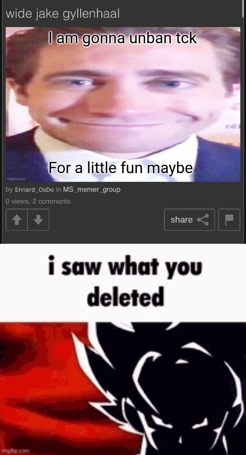image tagged in i saw what you deleted | made w/ Imgflip meme maker