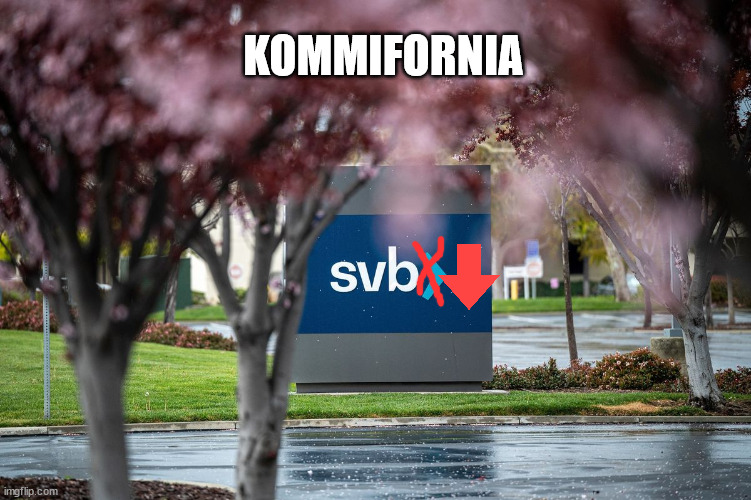 Newscum runs such a great state... | KOMMIFORNIA | image tagged in failed,bank,california | made w/ Imgflip meme maker