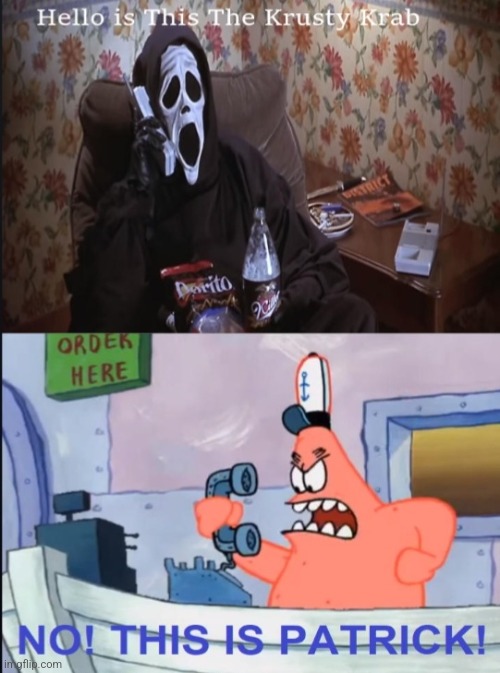 NO THIS IS PATRICK | image tagged in no this is patrick,scream,ghost,face | made w/ Imgflip meme maker
