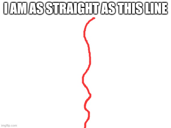 I AM AS STRAIGHT AS THIS LINE | made w/ Imgflip meme maker