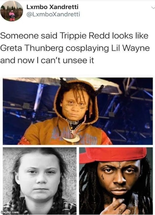 Trippie Redd cosplay | image tagged in rare,insults,funny | made w/ Imgflip meme maker