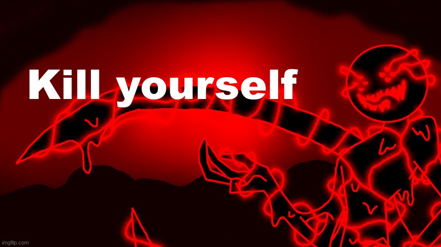 Corrupt but he's the funny lightning man | Kill yourself | image tagged in corrupt but he's the funny lightning man | made w/ Imgflip meme maker