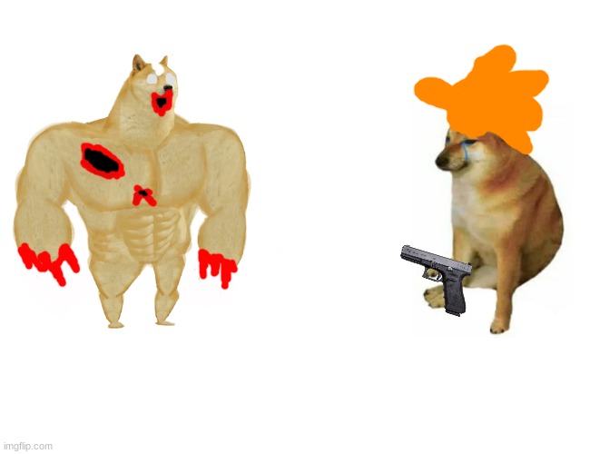 fnf mods be like 3 | image tagged in memes,buff doge vs cheems | made w/ Imgflip meme maker