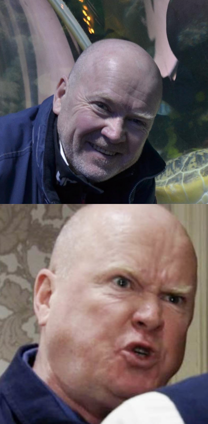 Phil Mitchell happy and angry Blank Meme Template