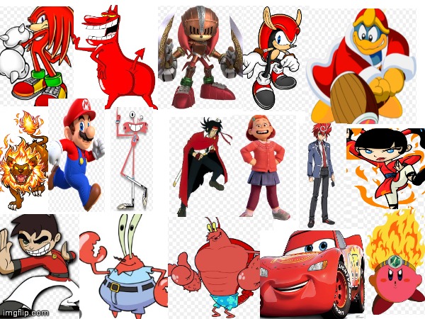 Character's that are Red part 1 | image tagged in cartoons | made w/ Imgflip meme maker