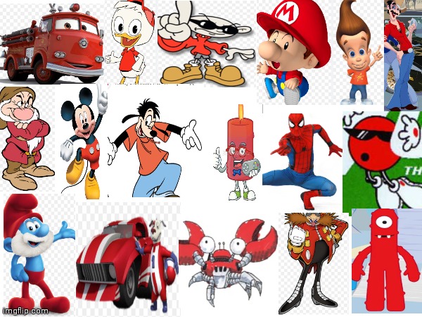 Character's that are Red part 2 | image tagged in cartoons | made w/ Imgflip meme maker