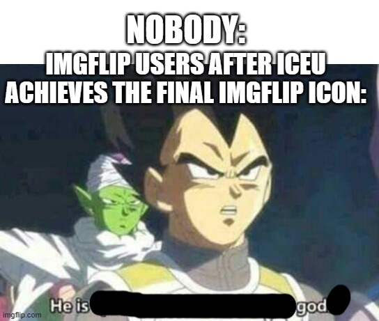 He really is god....to me | NOBODY:; IMGFLIP USERS AFTER ICEU ACHIEVES THE FINAL IMGFLIP ICON: | image tagged in he is speaking the language of gods,iceu,imgflip,memes,funny memes,oh my god okay it's happening everybody stay calm | made w/ Imgflip meme maker