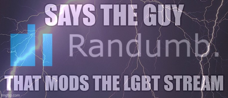 Says the guy that mods the lgbt stream | image tagged in says the guy that mods the lgbt stream | made w/ Imgflip meme maker