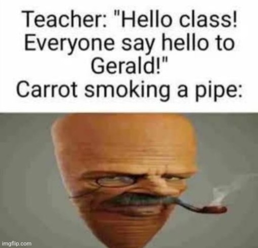 High Quality Carrot smoking a pipe Blank Meme Template