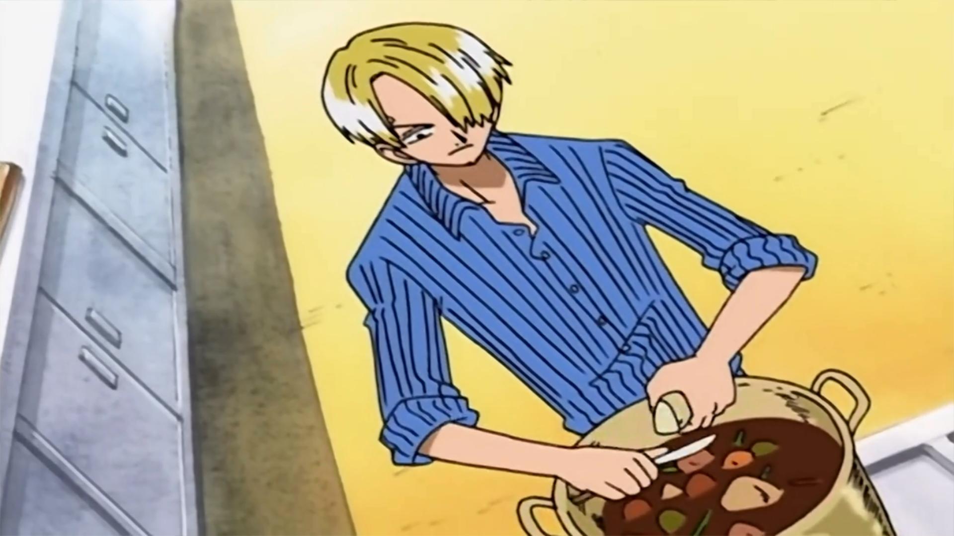 Sanji cooking Blank Meme Template