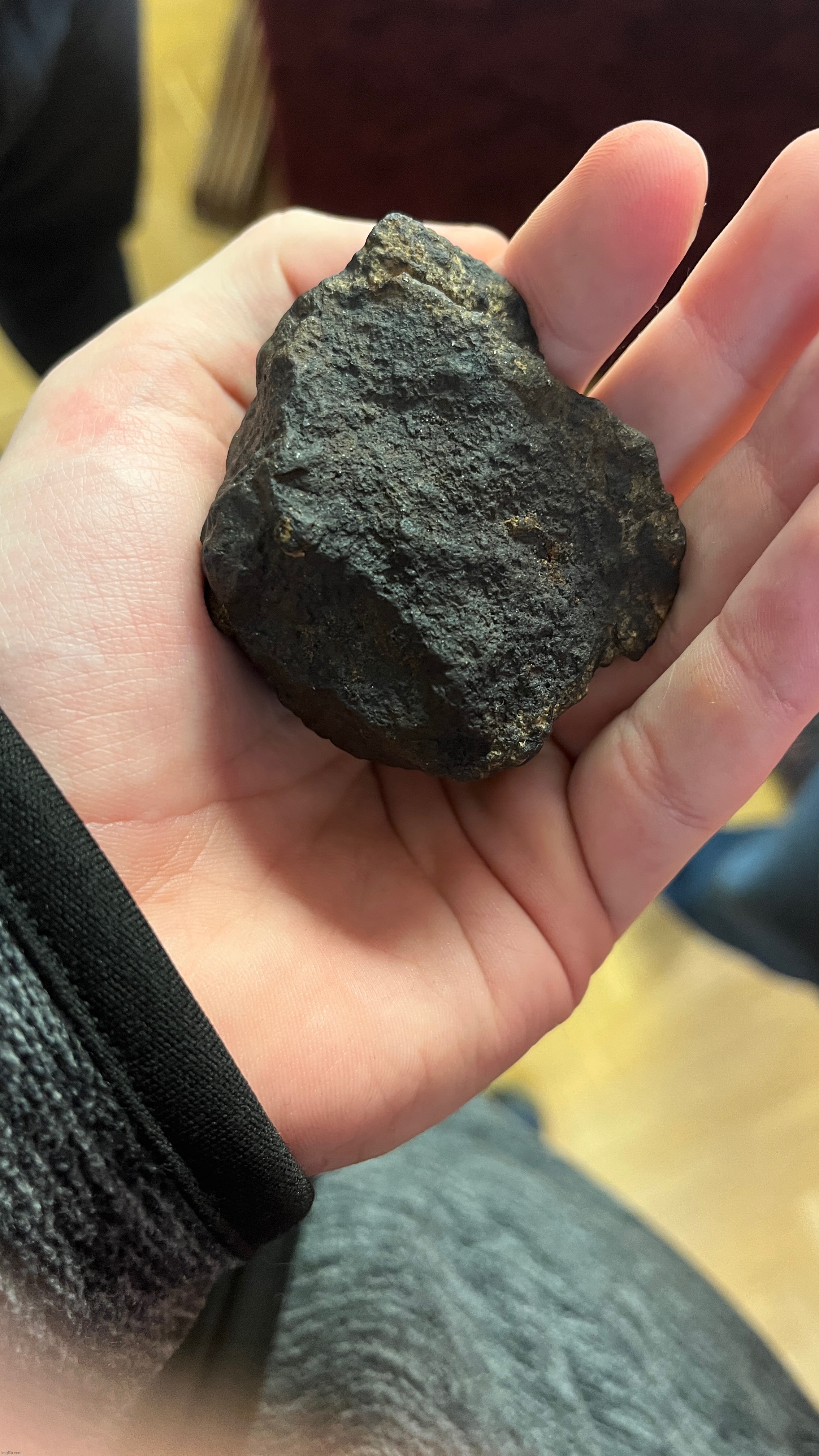 me holding a real meteorite | image tagged in share your own photos,meteorite,meteor,hand,holding | made w/ Imgflip meme maker