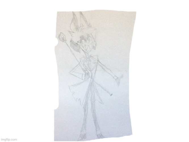 I drew Alastor from Hazbin Hotel! | image tagged in alastor hazbin hotel,hazbin hotel | made w/ Imgflip meme maker