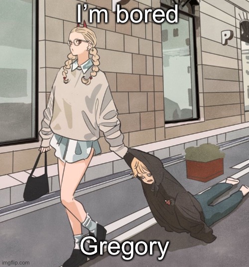 Garfield | I’m bored; Gregory | image tagged in tarou ryosuke chainsaw man | made w/ Imgflip meme maker