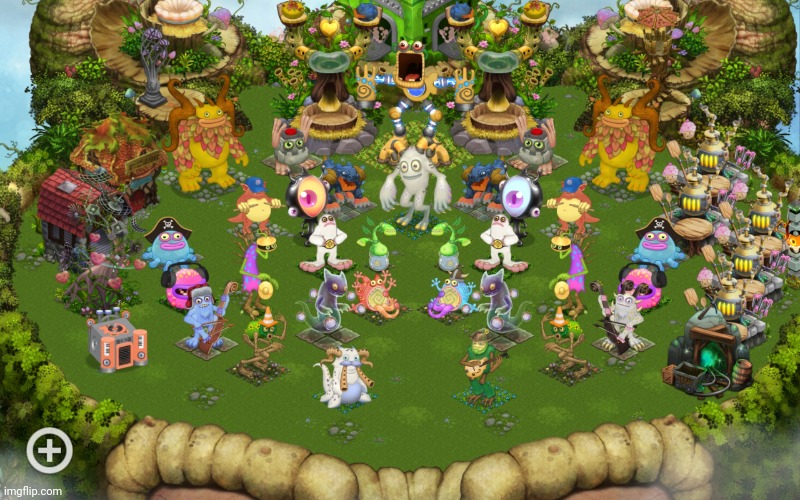 My plant island rn(I got wubbox and 2 ghazts!!!) | image tagged in my singing monsters | made w/ Imgflip meme maker