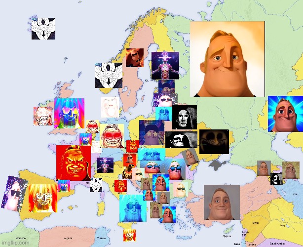 Mr incredible mapping (you live in Europe) | image tagged in map of europe | made w/ Imgflip meme maker