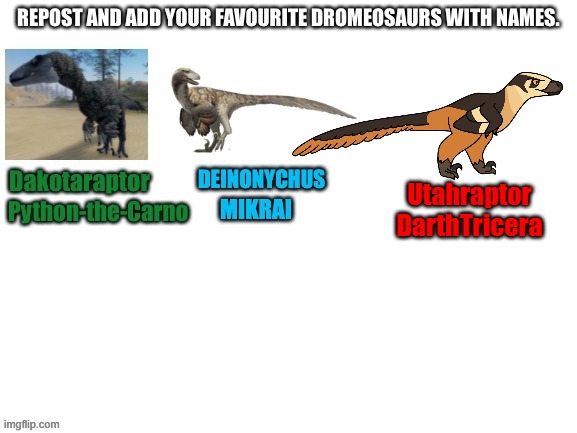 I have a Utahraptor OC | Utahraptor
DarthTricera | made w/ Imgflip meme maker