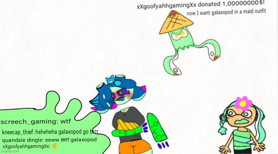 Hell naw galaxapod invaded mint's focking livestream | made w/ Imgflip meme maker