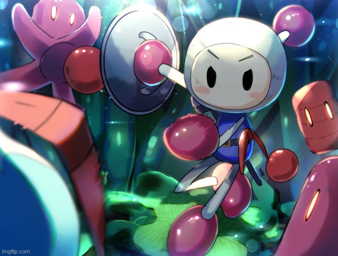 White Bomber the Warrior (Art by Kurorinamori) | made w/ Imgflip meme maker