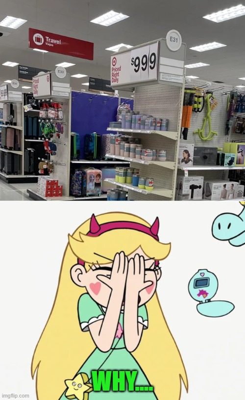 Priced right daily indeed. | WHY.... | image tagged in star butterfly severe facepalm,star vs the forces of evil,you had one job,memes | made w/ Imgflip meme maker