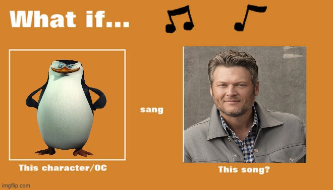 if skipper sung home by blake shelton | image tagged in what if this character - or oc sang this song,dreamworks,universal studios,country music | made w/ Imgflip meme maker