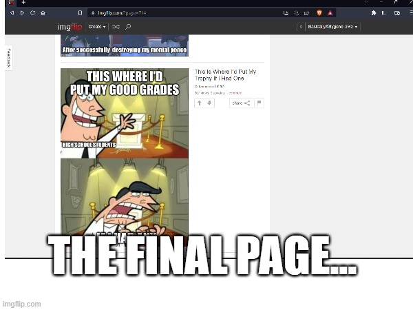 Page 714 For Me | THE FINAL PAGE... | image tagged in finally inner peace | made w/ Imgflip meme maker