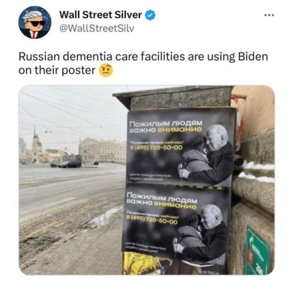 Russian dementia care facilities are using Biden as their poster boy. | image tagged in dementia joe biden,russian poster boy,poster boy,creepy uncle joe,creepy joe biden,pedohitler | made w/ Imgflip meme maker