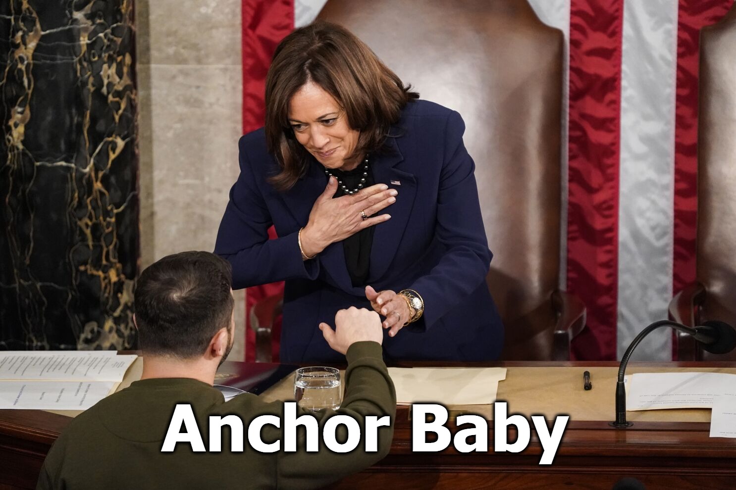 Anchor Baby | Anchor Baby | image tagged in anchor baby,kamala harris,ineligible | made w/ Imgflip meme maker