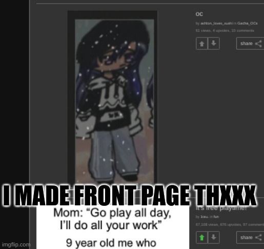 tysm | I MADE FRONT PAGE THXXX | image tagged in front page,thank you | made w/ Imgflip meme maker