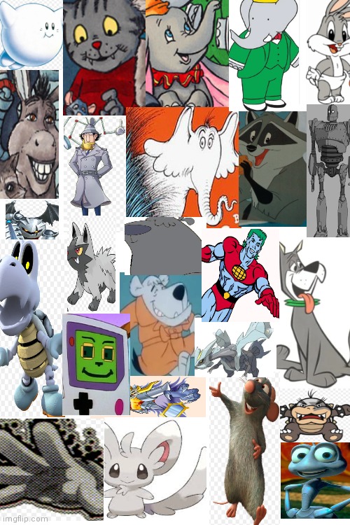 Characters that are grey part 2 | image tagged in cartoons | made w/ Imgflip meme maker