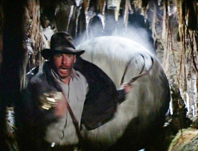 High Quality Indy Running From Boulder Blank Meme Template