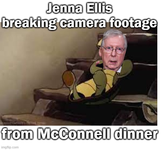 Jenna Ellis breaking camera footage from McConnell dinner | made w/ Imgflip meme maker