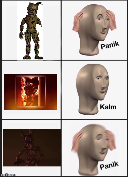 FNaF panik kalm meme. | image tagged in memes,panik kalm panik | made w/ Imgflip meme maker